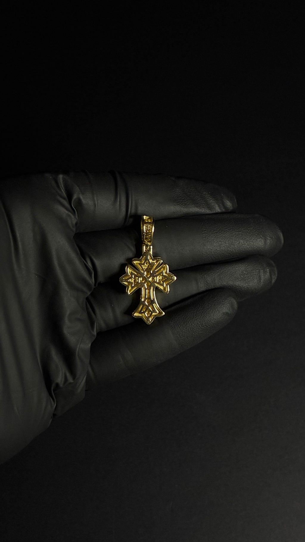 1.16 Carat 14K Gold Plated 925 Sterling Silver Moissanite Cross Pendant