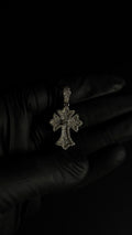 1.16 Carat 14K White Gold Plated 925 Sterling Silver Moissanite Cross Pendant