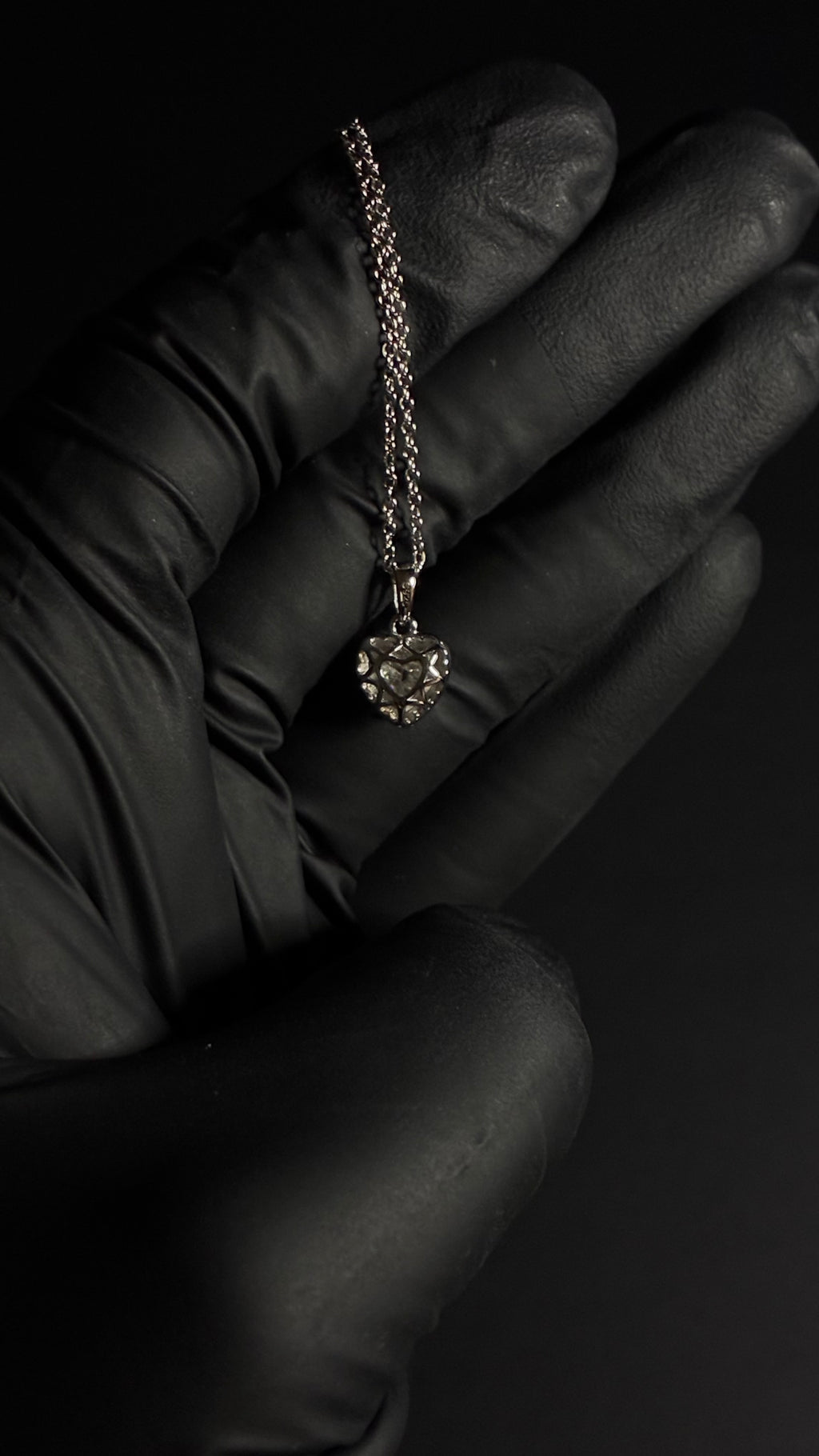1 Carat Moissanite 925 Sterling Silver Heart Shaped Pendant With 925 Sterling Silver Chain