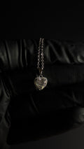 1 Carat Moissanite 925 Sterling Silver Heart Shaped Pendant With 925 Sterling Silver Chain