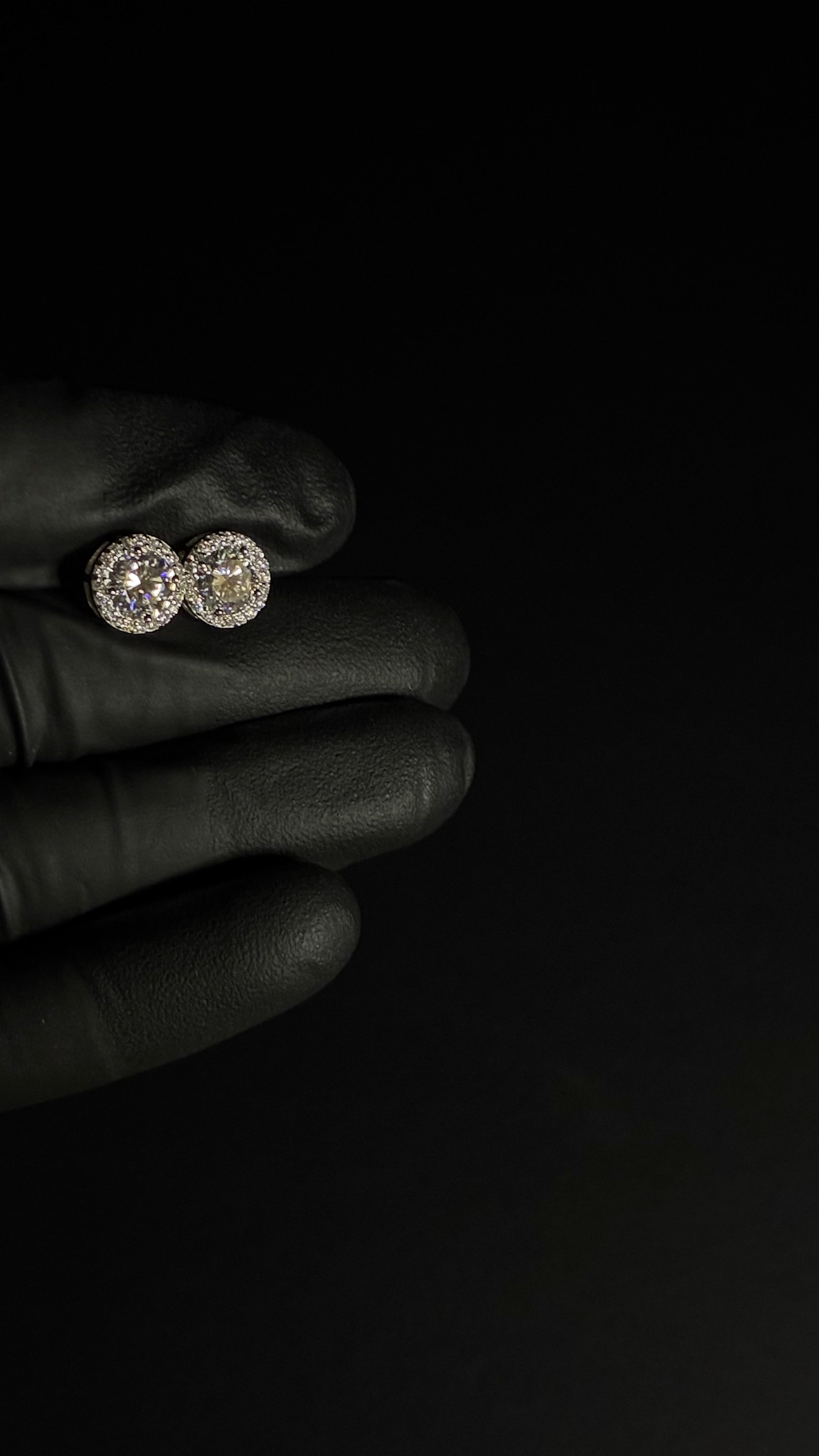 2 Carat Moissanite Round Cut 925 Sterling Silver Earrings