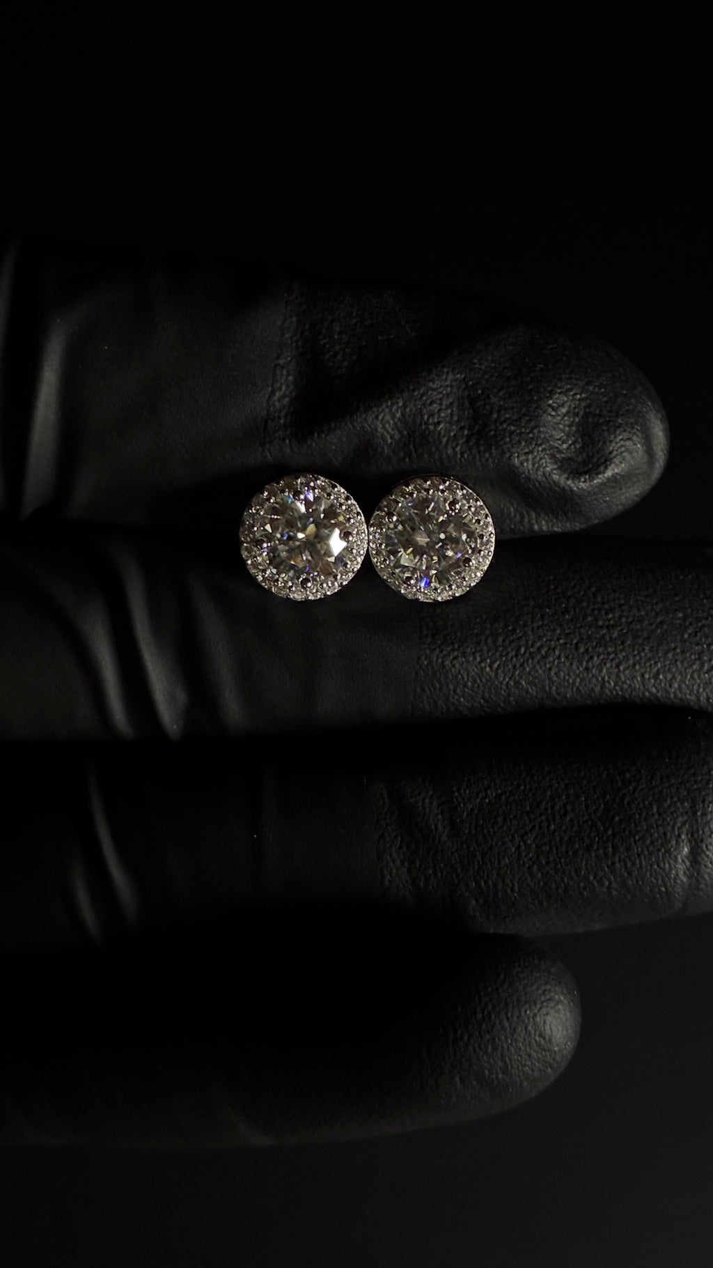 2 Carat Moissanite Round Cut 925 Sterling Silver Earrings