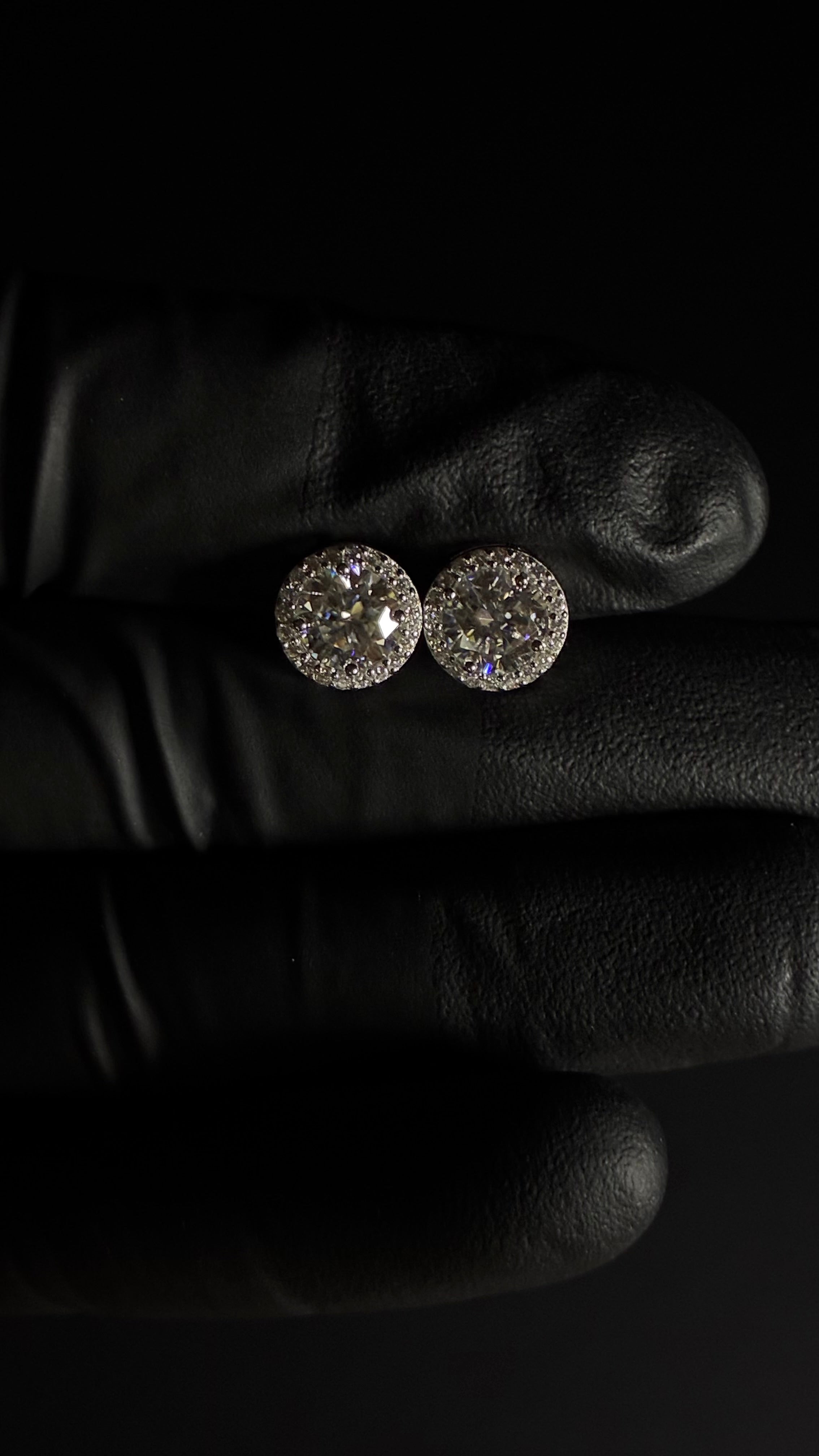 2 Carat Moissanite Round Cut 925 Sterling Silver Earrings