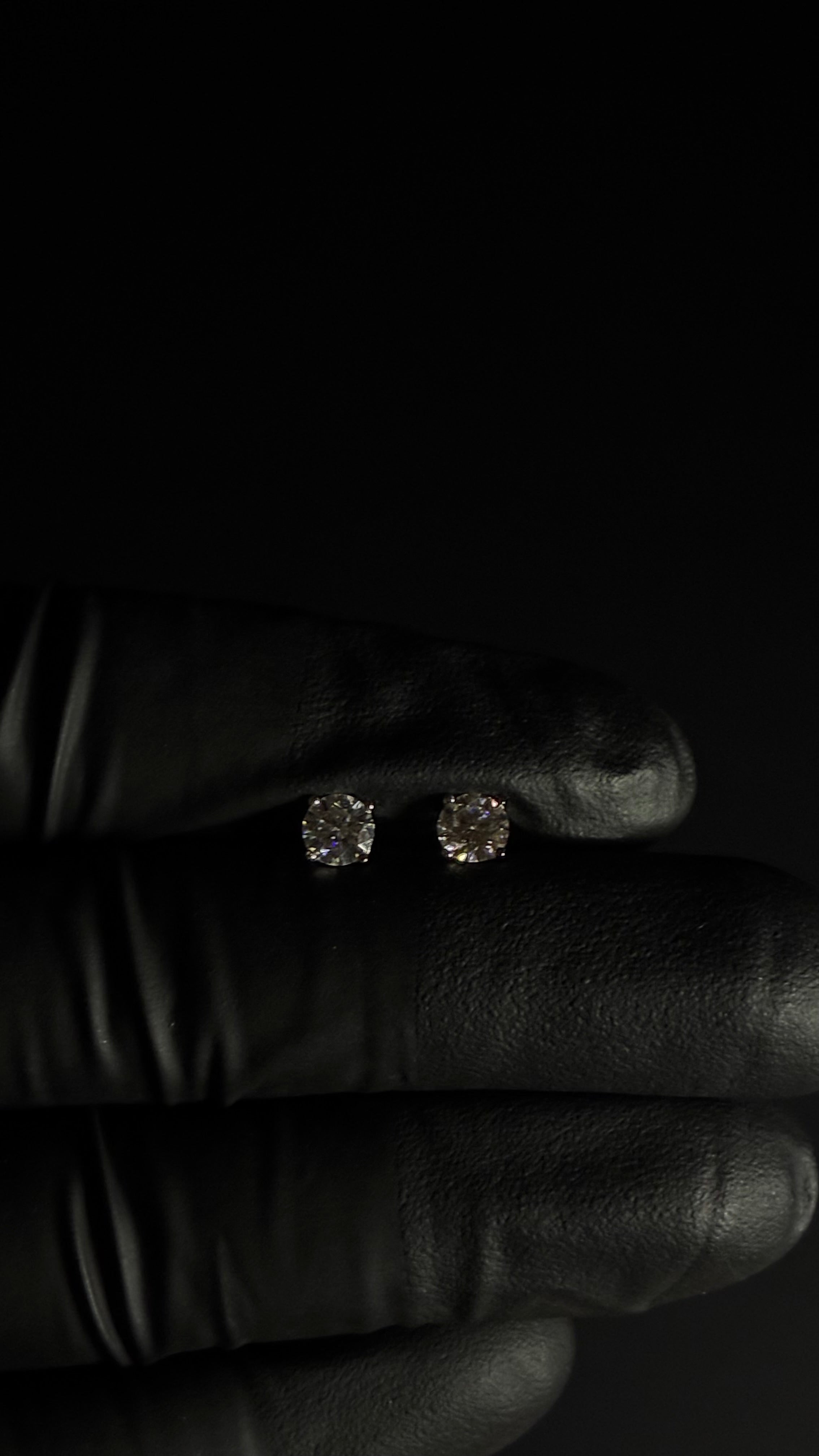 1 Carat Moissanite Gem Cut 925 Sterling Silver Earrings