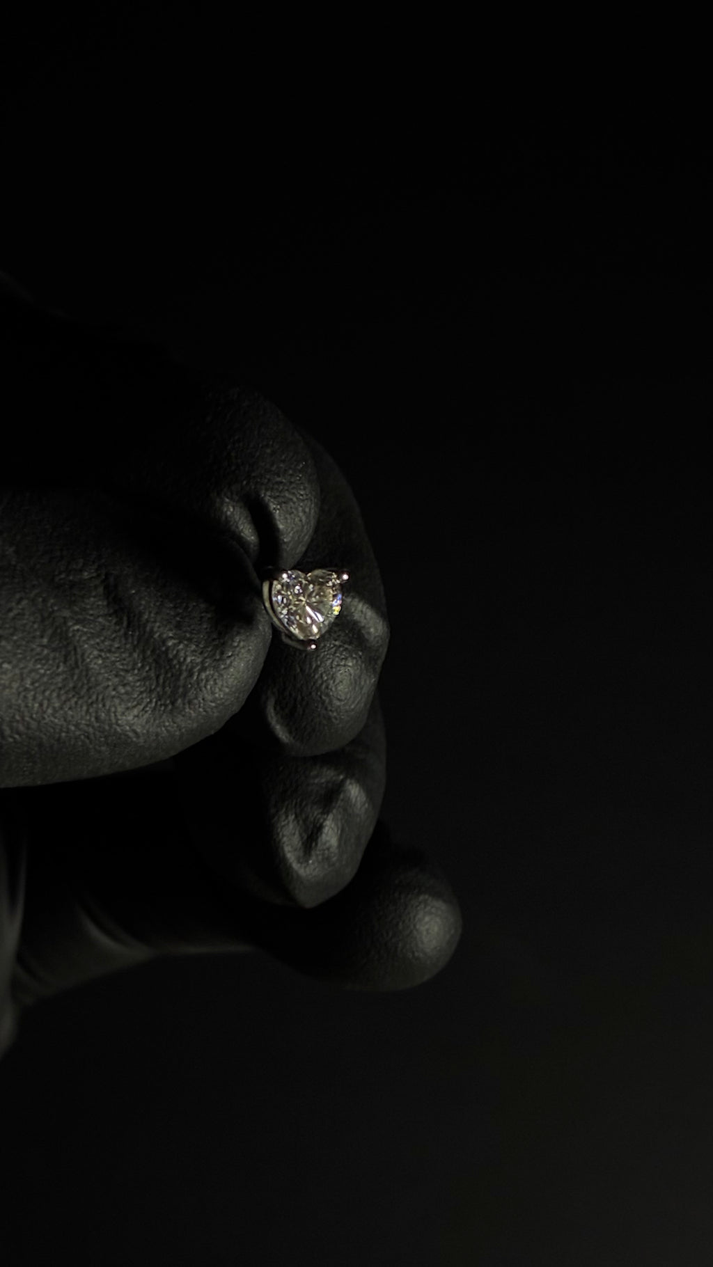 1 Carat Moissanite Heart Cut 925 Sterling Silver Earrings
