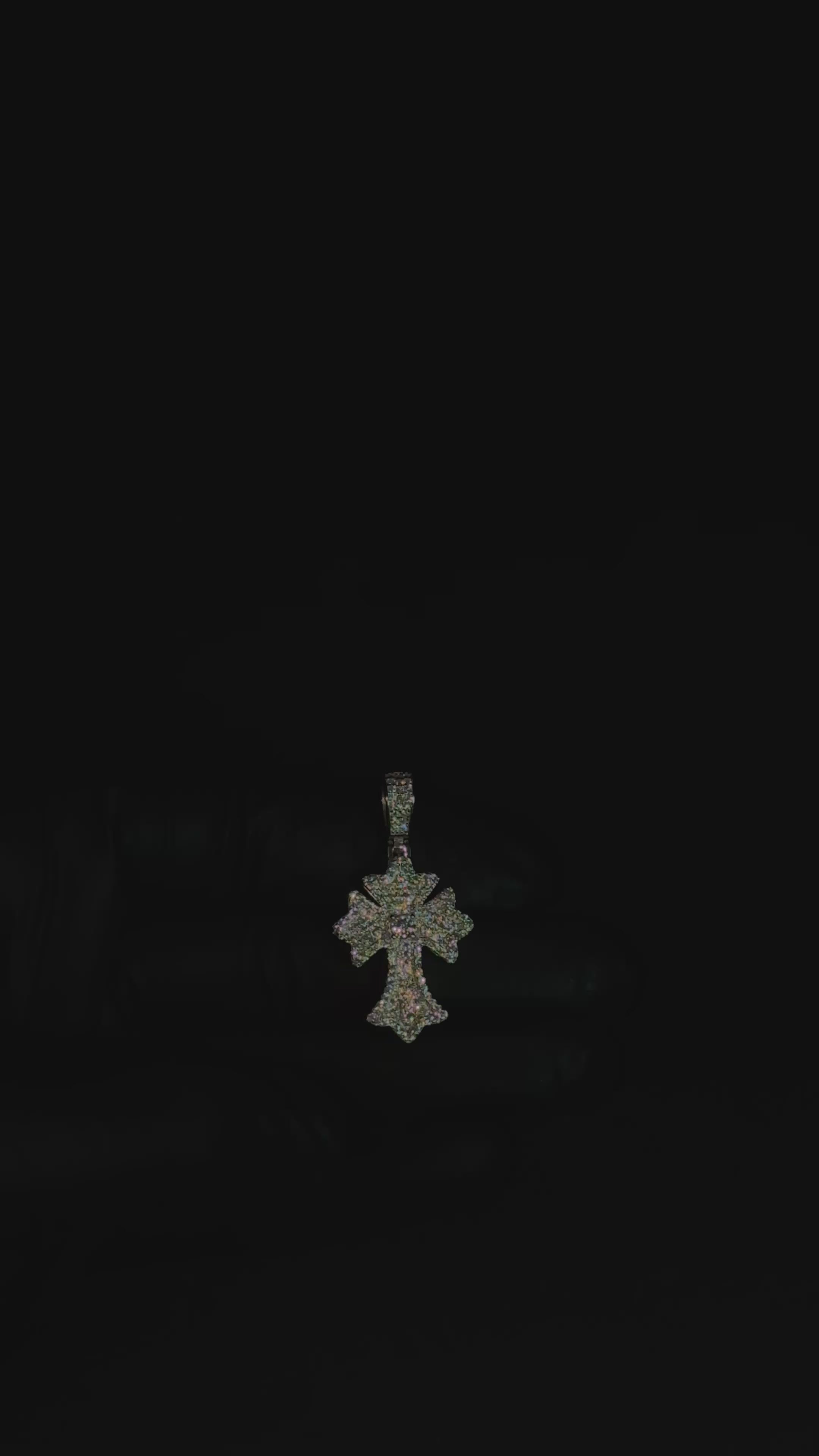 1.16 Carat 14K White Gold Plated 925 Sterling Silver Moissanite Cross Pendant
