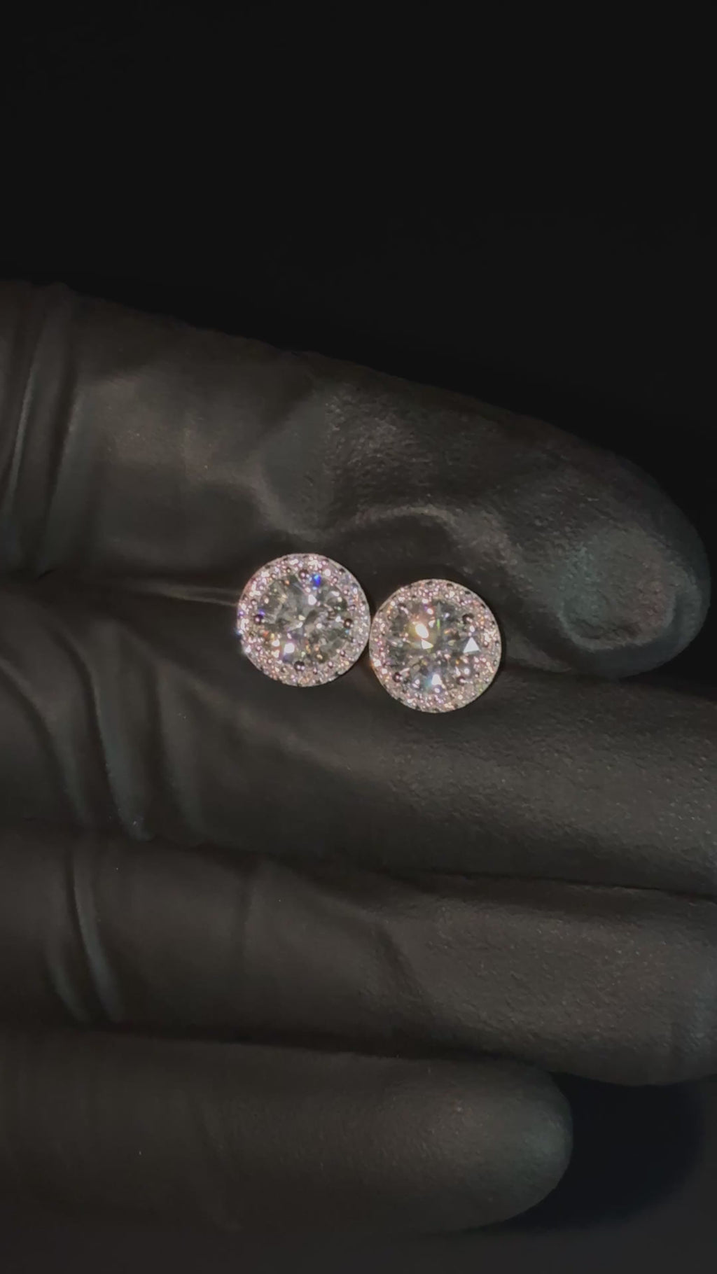 2 Carat Moissanite Round Cut 925 Sterling Silver Earrings